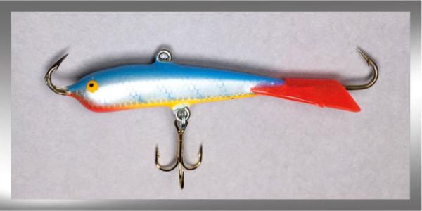 Jigger Größe 3 von Nils Master, Farbe: 166 Blue Fish, Länge: 8 Zentimeter, Gewicht: 25 Gramm